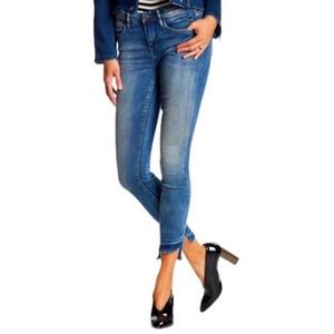 Blank NYC Intro Raw Uneven Released Hem Ankle Skinny Jeans